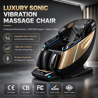 Silla de Masaje Robótica L39PRO-YB 2026 con Vibración Sónica, Riel SL, Reposabrazos de ABS y LED para Hotel, Spa, Fábrica, Venta al Por Mayor OEM