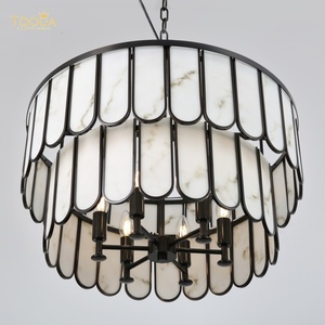Custom Handmade <b>Modern</b> Luxury Brass Round Chandelier 6-<b>Light</b> for Dining Room Living Room <b>Kitchen</b> Island Bedroom Villa OEM ODM - Product Image 3