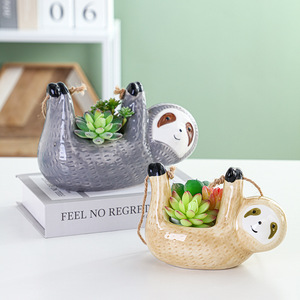 Đường kính lớn thịt đồ trang trí hoạt hình xuyên biên giới cây vẽ tay lười biếng treo nồi treo tường con lười trang trí nồi - Product Image 1