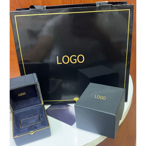 Factory Direct Luxury Brand Jewelry <b>Box</b> In Stock Complete With Paper Bag Certificate Set Custom Earrings <b>Ring</b> <b>Box</b> for woman - Product Image 4