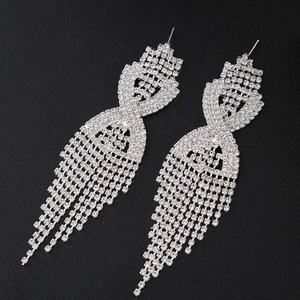 Boucles d'oreilles pendantes en cristal argenté TopGems, forme goutte d'eau, longues franges, zircon scintillant, cadeaux pour femmes - Product Image 4