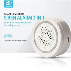 TY-192 Capteur d'alarme sirène WiFi Tuya avec capteur de température et d'humidité, prise en charge de l'alimentation par câble USB, compatible avec Echo Google Home - Product Image 2