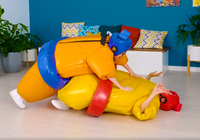 Costumes de lutte de sumo rembourrés en mousse de haute qualité ensemble complet de costumes et de tapis de sumo gonflable pour enfants avec matelas