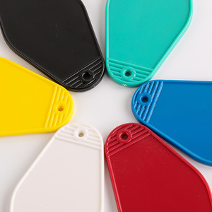 Tùy chỉnh thiết kế đôi bên in Nhựa Keychain Cá nhân hoá tùy chỉnh Retro motel Keychain motel <span class=keywords><strong>Key</strong></span> tag - Product Image 6