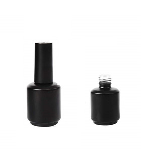 Flacon de vernis à ongles cylindrique vide en verre noir mat ambré de 5 ml, 7 ml, 10 ml, 15 ml avec impression et applicateur - Product Image 6