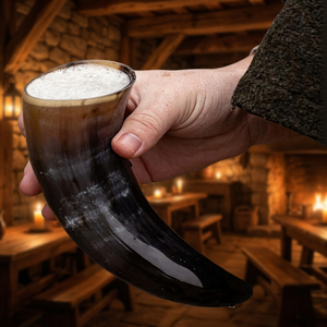 Cuerno Vikingo de Cuerno de Buey Natural, Ecológico, Apto para Lavavajillas, Decorativo, Estilo Americano, Vaso de Cerveza en Forma de Cono, 100% Original - Product Image 1