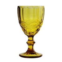 Verre à vin gobelet en verre coloré gaufré, résistant au lave-vaisselle, 330 ml (12 oz), pour fêtes, événements, hôtels et restauration
