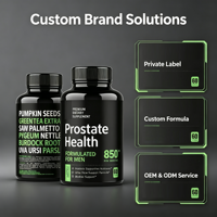 Complément alimentaire pour la santé de la prostate à base de palmier nain en capsules, prix usine 1,12 USD, faible MOQ, approvisionnement en gros, 60 gélules, achat en vrac
