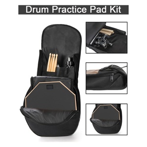 <span class=keywords><strong>Baquetas</strong></span> de Hickory Silenciosas de Doble Cara 5A, Bolsa de Transporte, Soporte Ajustable, Kit de Práctica de Batería - Product Image 6