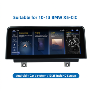 Reproductor multimedia de radio para coche Android con pantalla HD de 10,25 pulgadas y sistema dual para BMW X5 E70 CIC 2010-2013, Carplay inalámbrico - Product Image 1