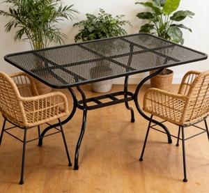<span class=keywords><strong>Table</strong></span> de <span class=keywords><strong>jardin</strong></span> en métal de haute qualité au design moderne, style rétro, <span class=keywords><strong>couleur</strong></span> noire, <span class=keywords><strong>table</strong></span> à manger pour l'extérieur - Product Image 5