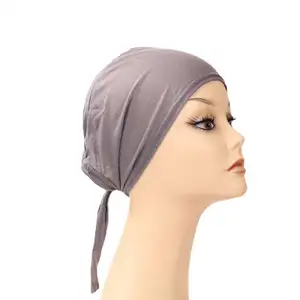 Custom Arab national dress, Modal bottom hat headscarf ladies, 12 color monochrome small hat