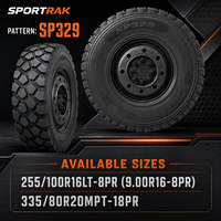Pneu de camion tout-terrain SPORTRAK SP329 MPT en gros 255/100R16LT 9.00R16 PNEU INDUSTRIEL SPÉCIAL 335/80R20 Pneu radial robuste