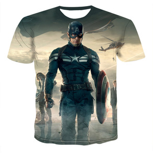 T-shirt Personalizzata con Stampa 3D, Ultimo Design, Maglietta Stampata per <span class=keywords><strong>Uomo</strong></span>/Donna, T-shirt <span class=keywords><strong>Marvel</strong></span> Supereroi Endgame, T-shirt con Logo - Product Image 3