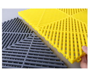 Baldosas de suelo de garaje con drenaje entrelazado antideslizante alfombrilla de plástico de goma - Product Image 4
