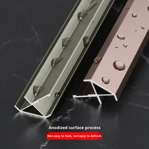 Design moderno personalizzato pannello a parete in lega di alluminio diagonale angolo integrato parete linea di bordo in metallo striscia di carta - Product Image 4