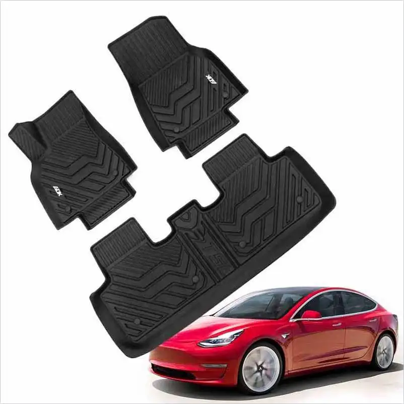 Customize Tesla for Model Y Footpad Model3 Foot Mats Eco-Friendly TPE Injection Molded Car Floor Mat