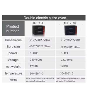 XEOLEO Commercial Double Couche Industriel Four À Pizza À Convection 8400W Électrique Grande Capacité Pont Boulangerie Four À Pain Machine
