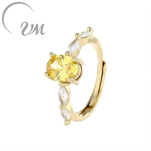 เรนโบว์คิง เงินแท้ 925 ชุบทอง 14k แหวนหมั้นสไตล์คริสเตียน ประดับเพชรซิคอน ดีไซน์ทันสมัย เหมาะสำหรับงานแต่งงาน งานเลี้ยง ของขวัญเล็กๆ น่ารัก - Product Image 1