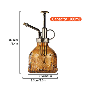 Retro Bronze Glass Watering Can with <strong>Manual</strong> Pump <strong>Sprayer</strong> for Home Use on Plants Gardens for Farm Applications Indoor Home Decor - Product Image 6