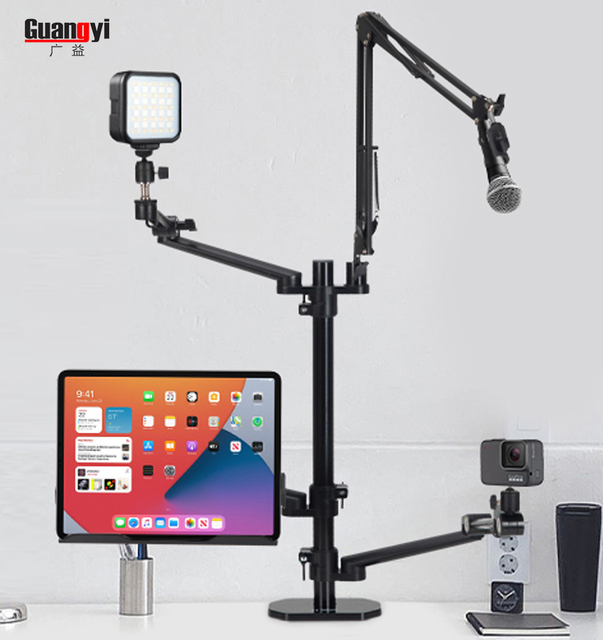 Customized Aluminum Alloy  Desktop Stand Multi-functional Laptop Monitor Tablet Stand