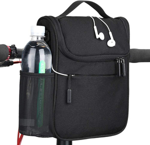 Sac de guidon de vélo, <span class=keywords><strong>sacoche</strong></span> <span class=keywords><strong>avant</strong></span> de vélo sacoches grande capacité détachable siège arrière de vélo <span class=keywords><strong>porte</strong></span>-bagages fonction étanche - Product Image 1