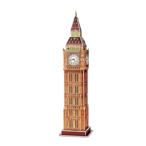 30PCS 런던 타워 빌딩 모델 3D 퍼즐 어린이를위한 빅 벤 모델