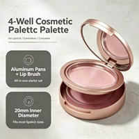 Boîte d'emballage pour cils en or rose ronde vide en gros, disponible en double/triple/quatre couches, emballage cosmétique