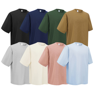 T-shirt da uomo Yingling personalizzata a maniche corte in cotone slub colorato, fresca e confortevole, pesante, per l'ingrosso - Product Image 3