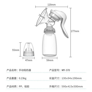 Extractor de leche manual, recomendado para mujeres embarazadas y bebés, tipo manual, succión fuerte, portátil para el posparto - Product Image 4