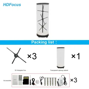 1x3 Hologram Fan <span class=keywords><strong>3D</strong></span> Holographic chiếu hình trụ con người nối giải pháp Holographic <span class=keywords><strong>3D</strong></span> Fan <span class=keywords><strong>3D</strong></span> Hologram LED fan chiếu - Product Image 3