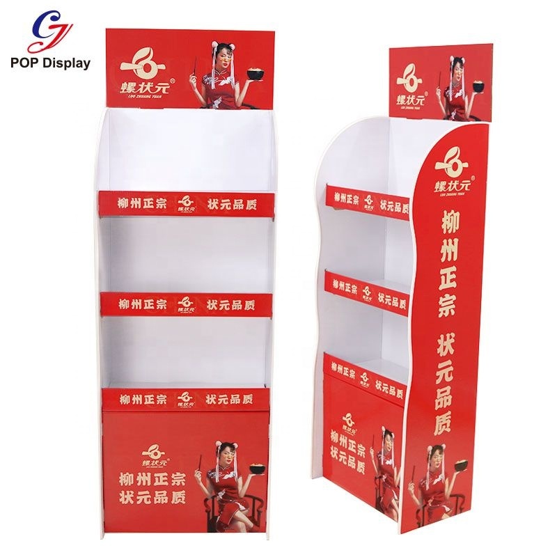 Customize Advertising Supermarket Equipment Cardboard Display