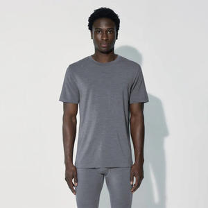 เสื้อยืดผู้ชายขายส่ง ผ้าขนแกะเมอริโน คุณภาพสูง แบรนด์ดัง แขนสั้น เสื้อยืดกีฬาสำหรับผู้ชาย - Product Image 2