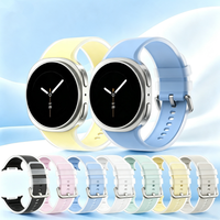 Bracelet de sport respirant à bordure transparente, style gelée, en silicone souple, avec fermoir auto-agrippant pour Watch 9/8/8