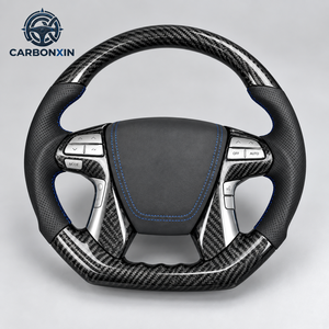 Volant sport à 4 branches en fibre de carbone de 40 mm avec LED pour Camry XV40 Highlander XU40 Land Cruiser - Product Image 3