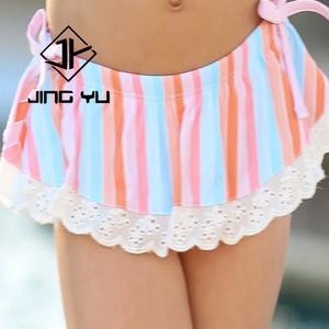 Traje de Baño de Dos Piezas para Niñas, Estilo Profesional OEM, con Volantes a Rayas, Bikini de Nailon de Alta Calidad - Product Image 4