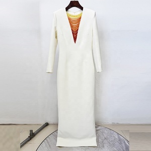 OUDINA Nuovo Elegante Abito <span class=keywords><strong>da</strong></span> <span class=keywords><strong>Sera</strong></span> Lungo con Perline e Strass, Taglia 3XL, Vestito <span class=keywords><strong>da</strong></span> Cerimonia per Donna - Product Image 3