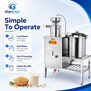 Máquina Comercial para Leche de Soya GenJet de 40L, Máquina de Leche de Soya a Micro Presión, 80 Kg por Hora, Calentamiento a Gas para Restaurantes y Cafeterías - Product Image 5