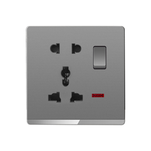 Interrupteur mural électrique domestique gris, norme britannique, 2 gangues, 2 voies, 10A, 250V, 86*86mm, compatible Smart <span class=keywords><strong>Life</strong></span>, électroplaqué, style rétro - Product Image 5