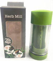 Moulin à herbes compact et pot à tabac combinés – Broyeur à épices en plastique facile à utiliser – Outil pour fumeurs