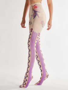 Haute qualité personnalisé dames velours imprimé collants Leggings bas mode impression collants femmes - Product Image 5