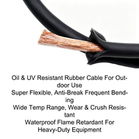 Cable de Soldadura Superflexible Industrial con Conductor de Cobre H01N2-D, Aislamiento de Goma, Resistente al Aceite y con Revestimiento de Neopreno
