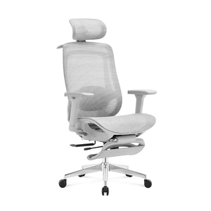 Silla de oficina ergonómica moderna y cómoda, ejecutiva, gris, de malla completa, para oficina, sillas de oficina - Product Image 1