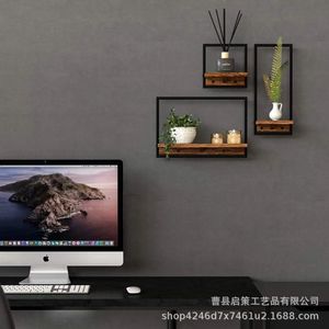 Wooden <b>Wall</b> <b>Mounted</b> <b>Shelf</b> Rectangle 1 Tier Living Room Storage Multipurpose Freestanding - Product Image 5