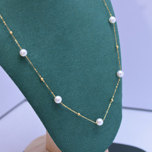 Zhuji <b>Edison</b> 11-12mm White Round S925 Silver Pendant Necklace Strong <b>Light</b> Fine Flaws Elegant and Durable - Product Image 4