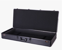 Étui portable en aluminium noir sur mesure avec mousse intégrée, solution de rangement de haute qualité