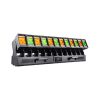 Barre de lumière LED motorisée à zoom et inclinaison, LED Pixel Curve 1260IP, 12x60W RGBW 4-en-1, IP65, pour extérieur, DMX, faisceau mobile, éclairage de scène