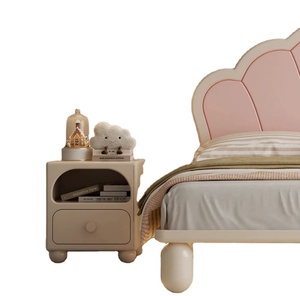 Letto per Bambini Imbottito Rosa Principessa con Cassetti Contenitori - Testiera a Corona per Camera da Letto Moderna - Product Image 2