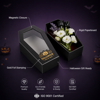 Boîte cadeau biodégradable personnalisée, emballage en papier kraft écologique avec fermeture magnétique pour les bonbons d'Halloween, les cadeaux de fête