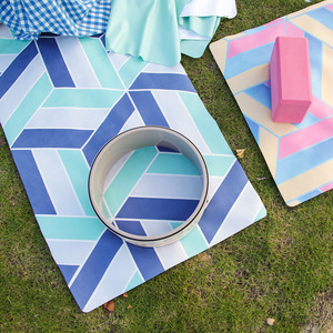 Nhà Máy Bán buôn OEM tùy chỉnh in NON-Slip sinh thái tập thể dục da lộn + cao su Yoga Mat Set làm việc ra 3 mét thân thiện với da - Product Image 1